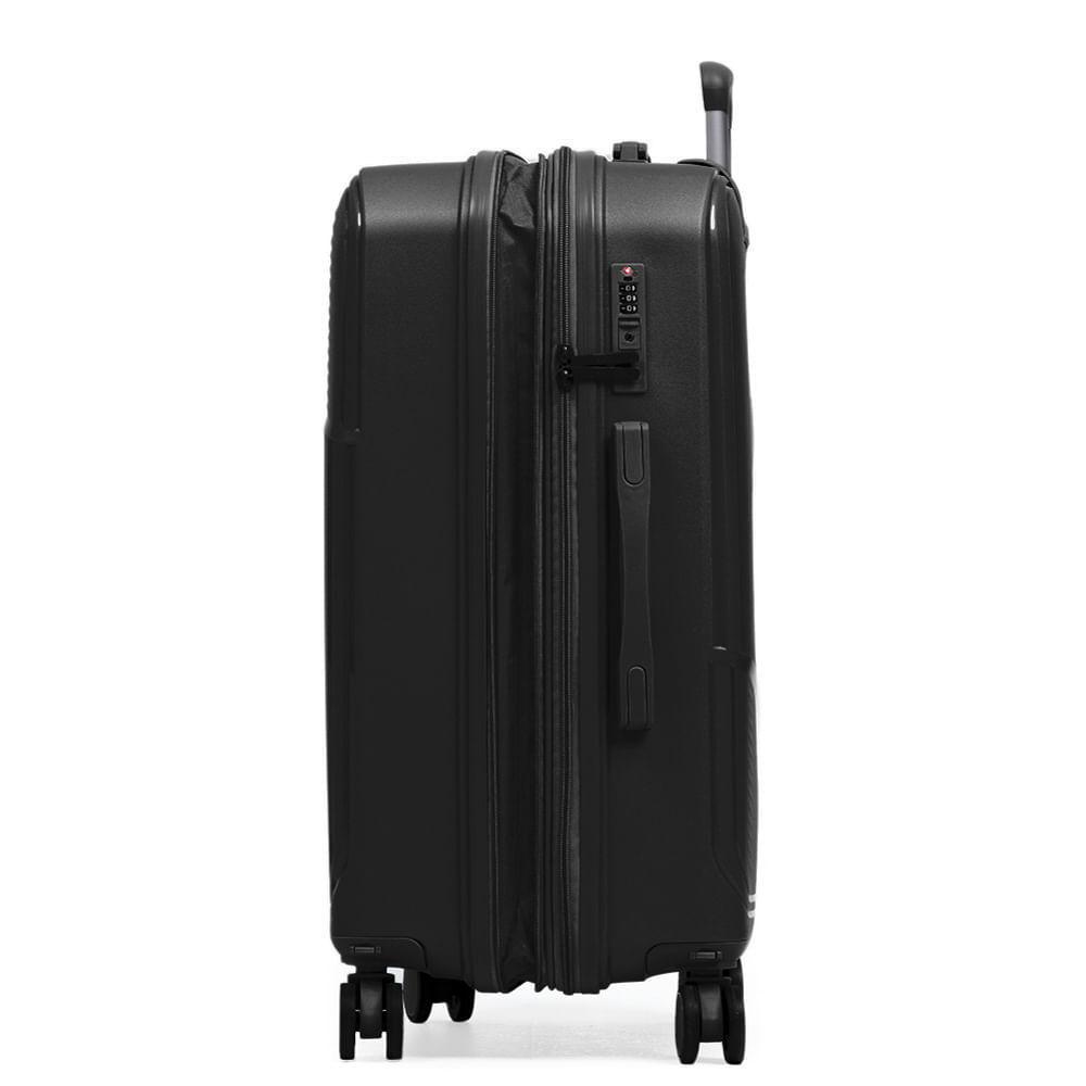 Mala Média 23 Kg Polipropileno 4 Rodas Seul Preta - 5