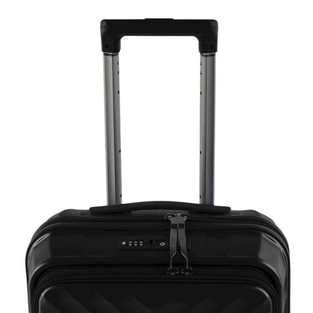 Mala de Viagem Pequena 10 Kg Policarbonato 4 Rodas Barcelona II Preta - 5