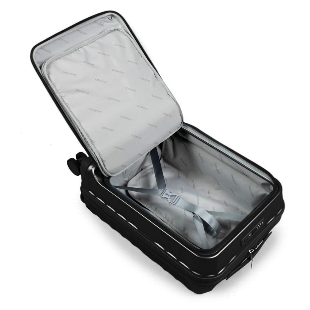 Mala de Viagem Pequena 10 Kg Policarbonato 4 Rodas Barcelona II Preta - 10