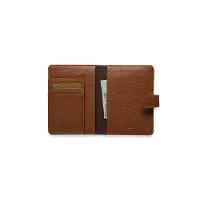 Porta Passaporte de Couro Basic Pequeno RFID Caramelo - 4