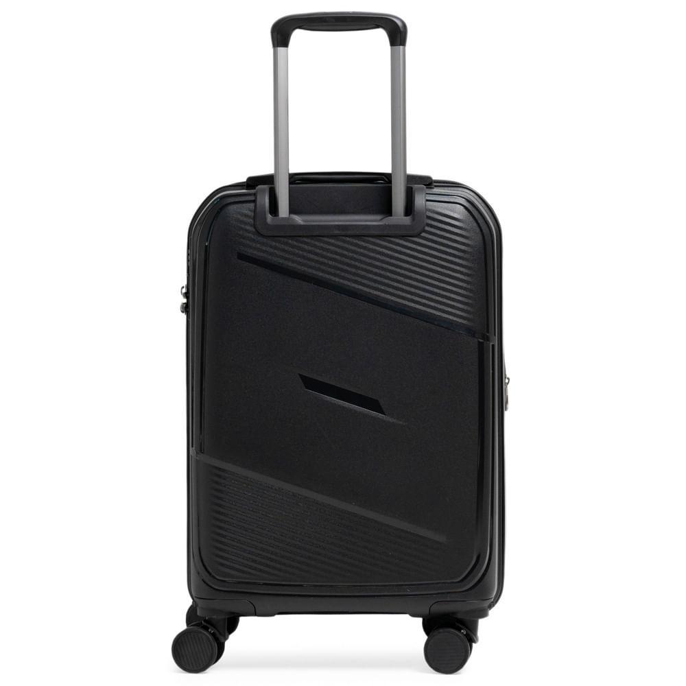 Mala de Viagem Pequena 10 Kg Polipropileno 4 Rodas Seul Preta - 3