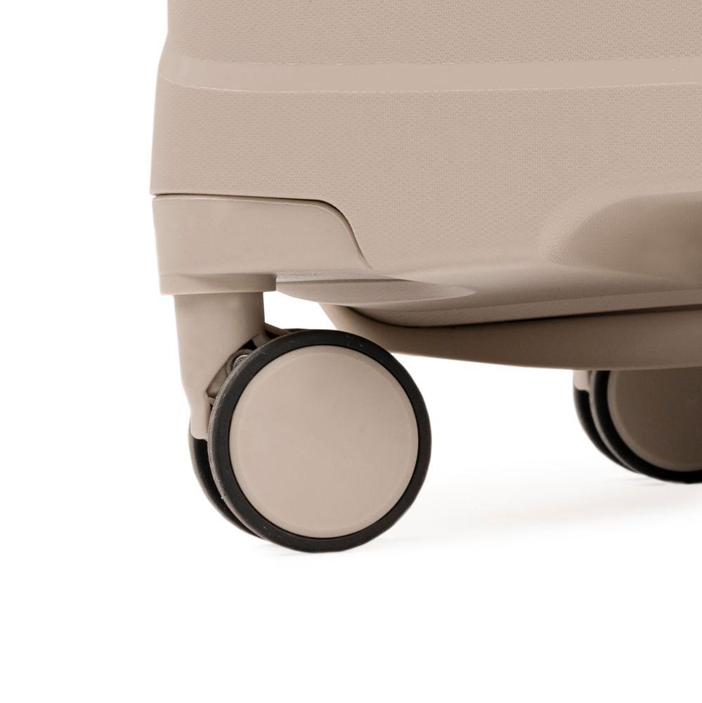 Mala de Viagem Pequena 10 Kg Polipropileno 4 Rodas Rover Off White - 6