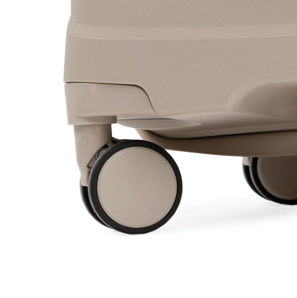 Mala de Viagem Grande 32 Kg Polipropileno 4 Rodas Rover Off White - 6