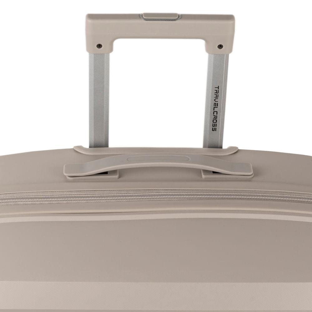 Mala de Viagem Grande 32 Kg Polipropileno 4 Rodas Rover Off White - 8