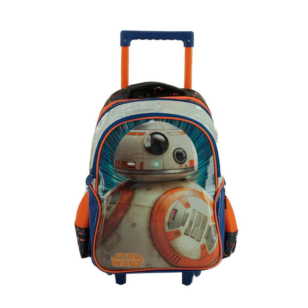 Mochila Escolar Masculina BB-8 com Rodinha Preta - 1