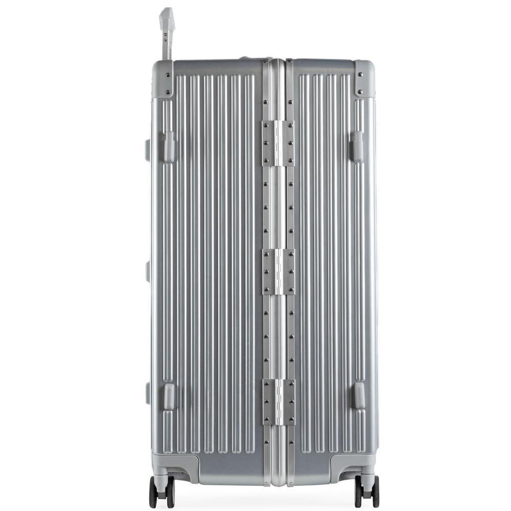 Mala de Viagem Grande Ultra Ampla Policarbonato 4 Rodas Kyoto Trunk Prata - 5