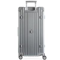 Mala de Viagem Grande Ultra Ampla Policarbonato 4 Rodas Kyoto Trunk Prata