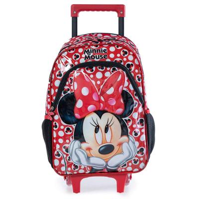 Mochila Escolar Feminina de Rodinhas Minnie Vermelha