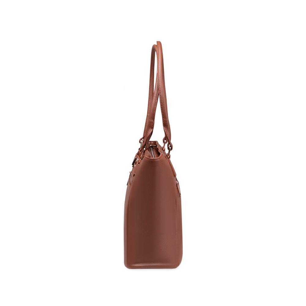 Bolsa de Ombro Feminina Tote Torniquete Marrom - 3