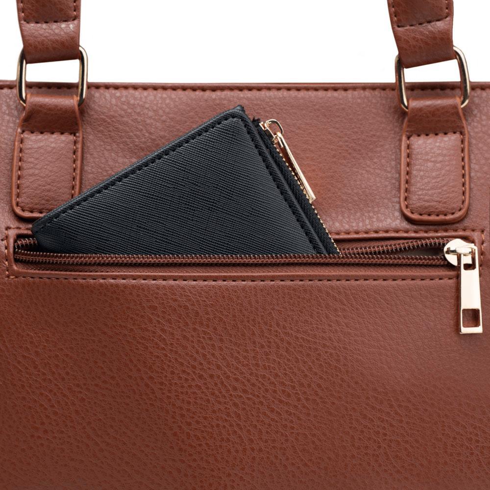 Bolsa de Ombro Feminina Tote Torniquete Marrom - 8