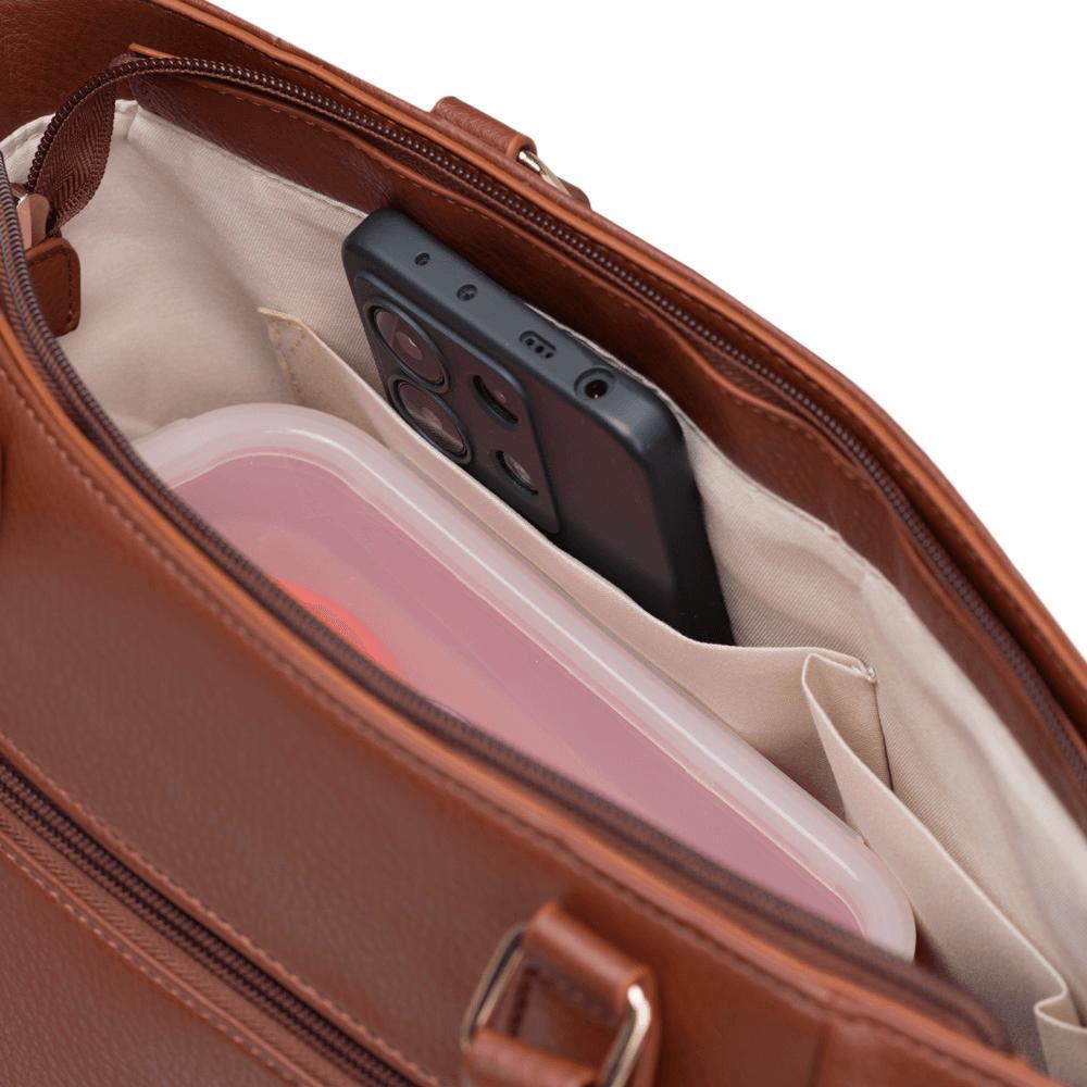 Bolsa de Ombro Feminina Tote Torniquete Marrom - 9