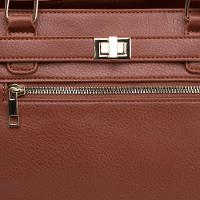 Bolsa de Ombro Feminina Tote Torniquete Marrom - 5