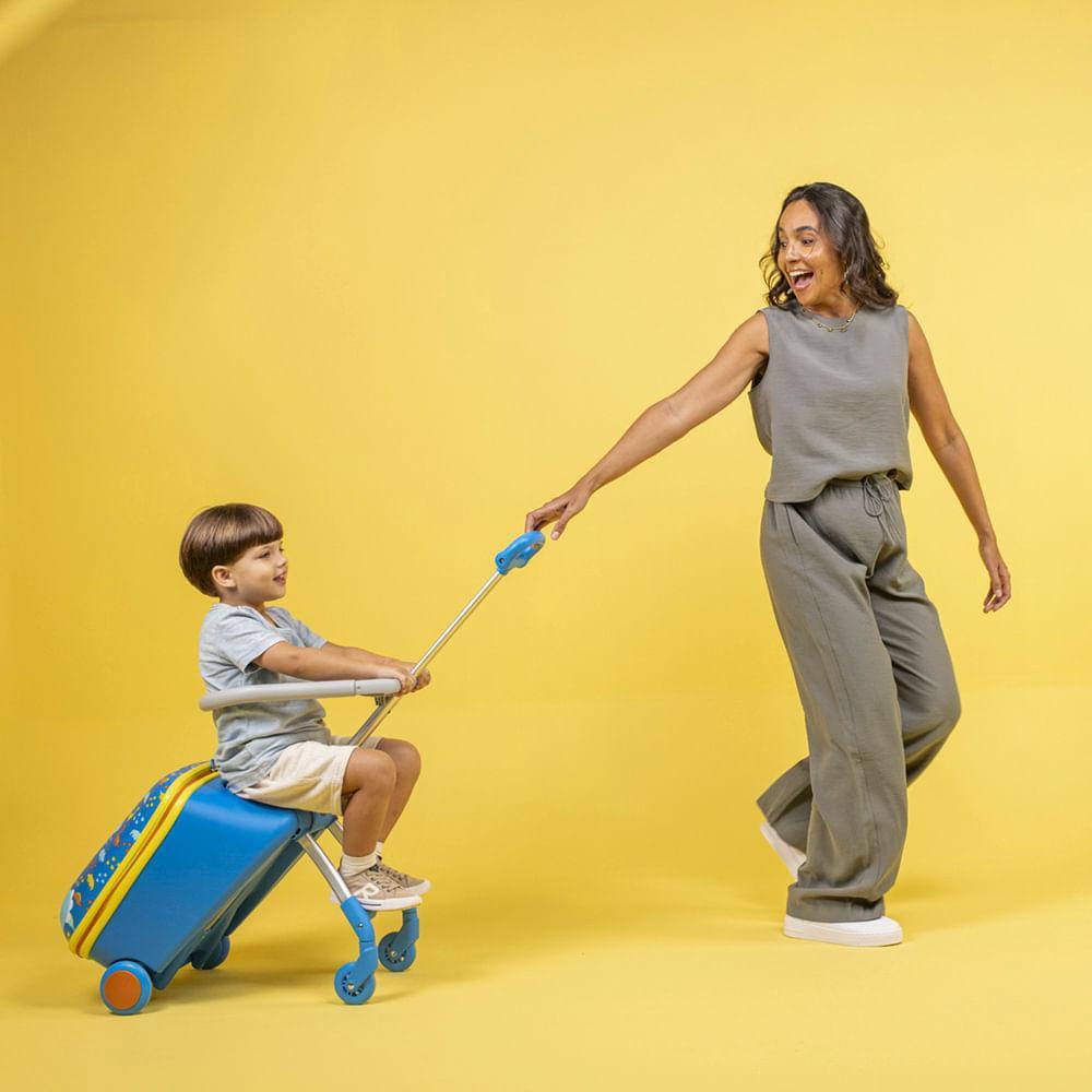 Mala de Bordo 10 Kg Pets for Kids Dino Azul - 3