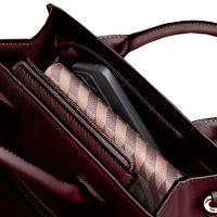 Bolsa de Mão Feminina Saffiano Vinho - 8