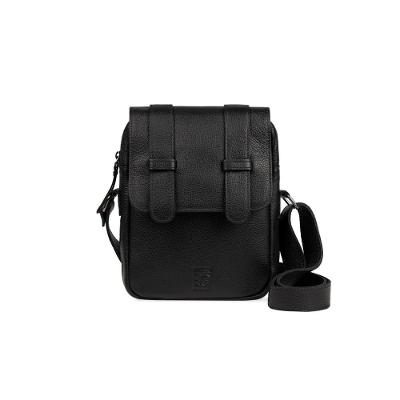 Shoulder Bag Masculina de Couro Leme Preta