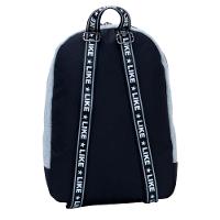 Mochila Infantil Feminina Moletom Like  Cinza - 3