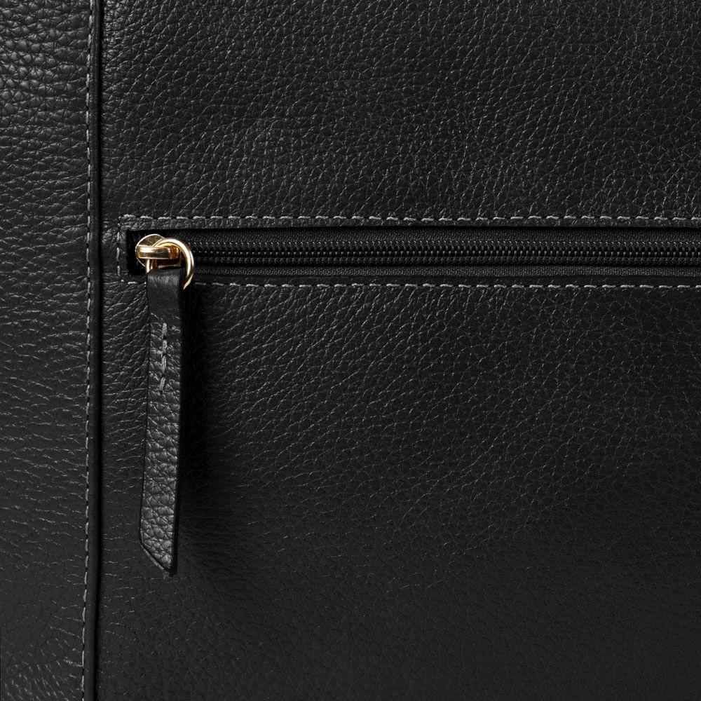 Bolsa Ombro Feminina Couro Hobo Charm Premium Floater Preta - 8