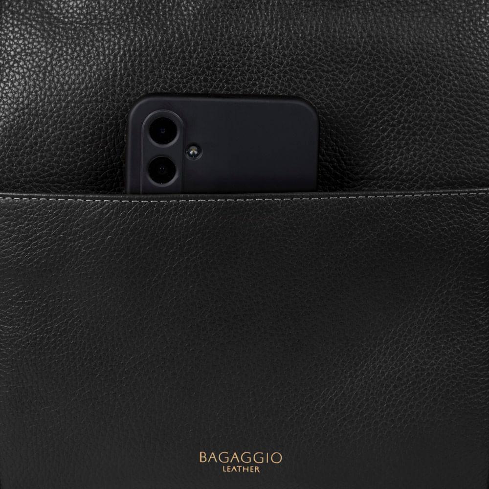 Bolsa Ombro Feminina Couro Hobo Charm Premium Floater Preta - 9