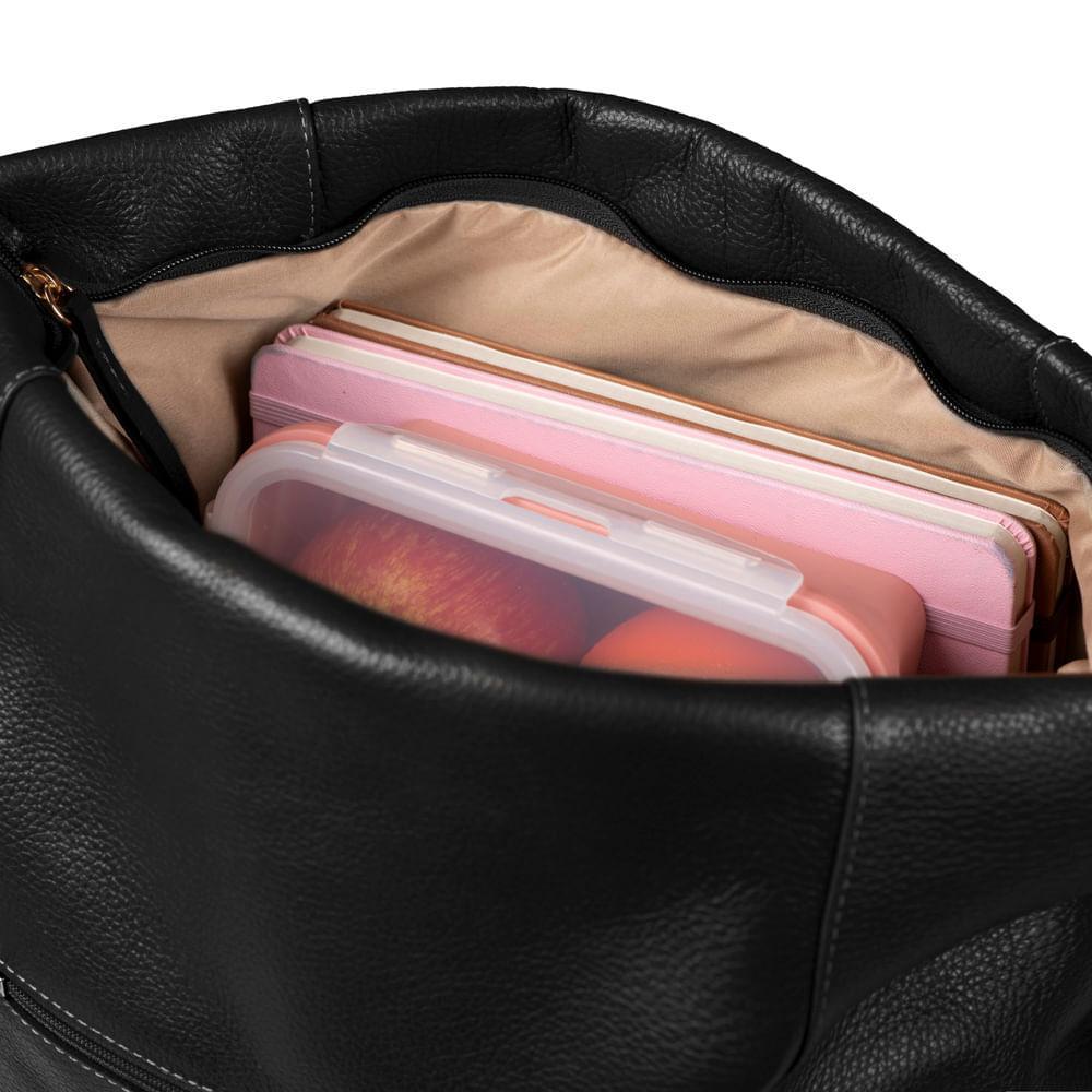 Bolsa Ombro Feminina Couro Hobo Charm Premium Floater Preta - 10