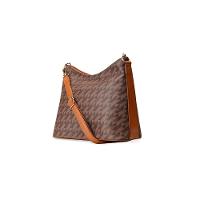 Bolsa Transversal Feminina Média Hobo Monograma BG Marrom