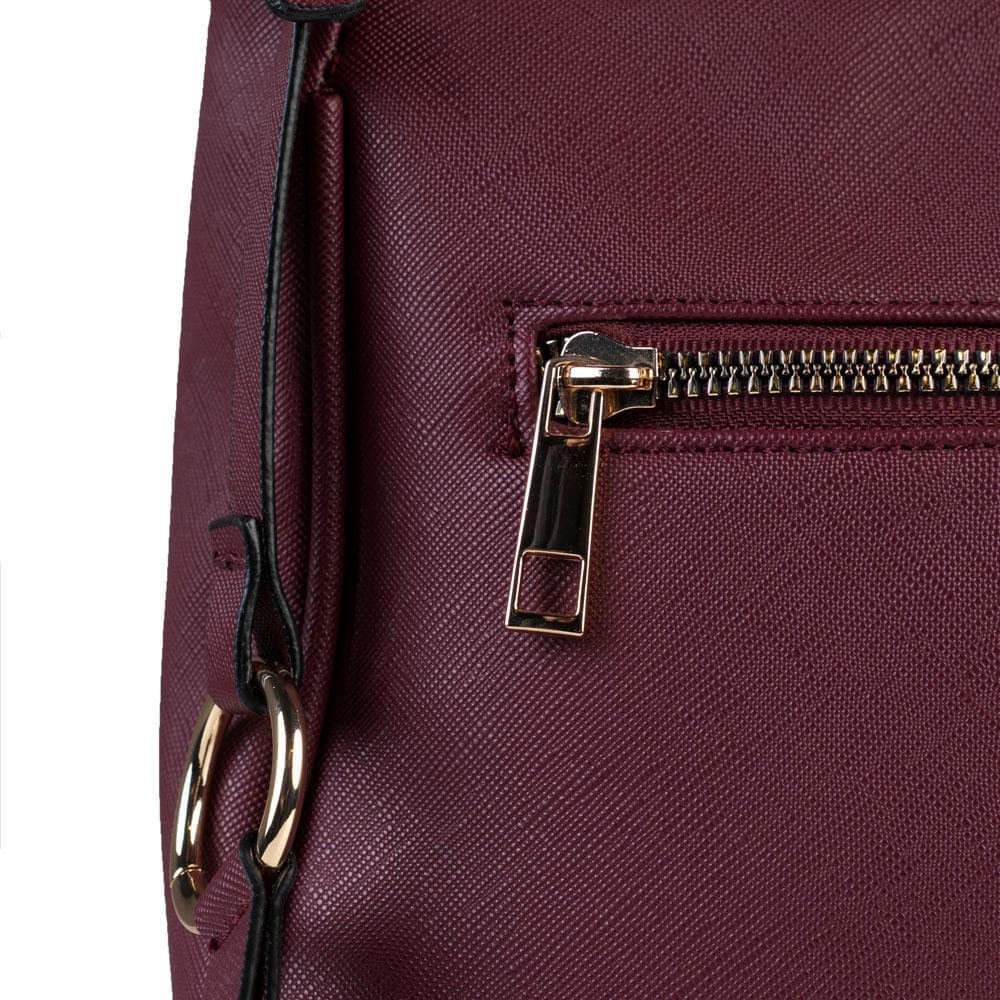 Bolsa Feminina Transversal Saffiano Vinho - 6