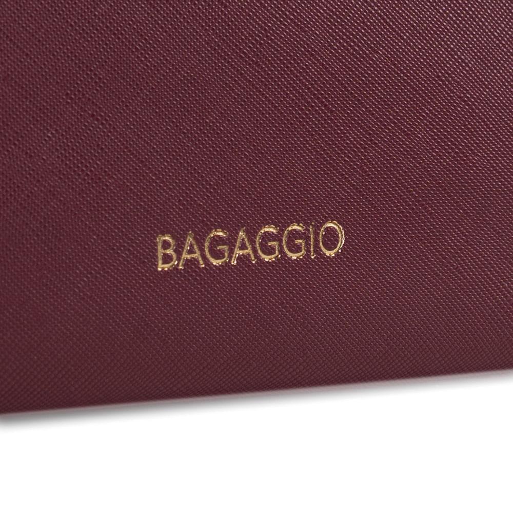 Bolsa Feminina Transversal Saffiano Vinho - 7