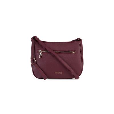 Bolsa Feminina Transversal Saffiano Vinho
