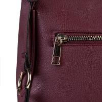 Bolsa Feminina Transversal Saffiano Vinho - 6
