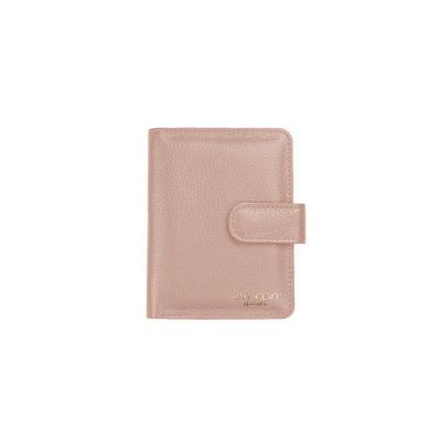 Carteira Feminina Couro Basic com Fecho em Botão Lingueta Bege