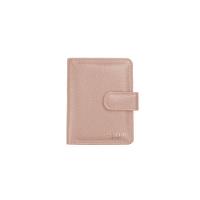 Carteira Feminina Couro Basic com Fecho em Botão Lingueta Bege - 1