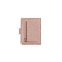 Carteira Feminina Couro Basic com Fecho em Botão Lingueta Bege - 2