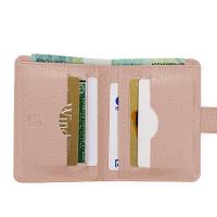 Carteira Feminina Couro Basic com Fecho em Botão Lingueta Bege - 5