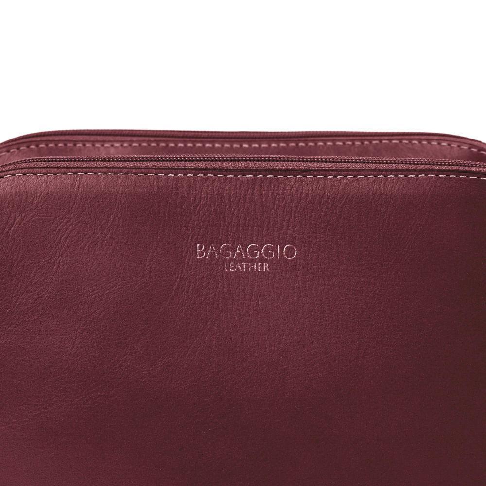 Bolsa Feminina Transversal Média Premium Couro Soft Vinho - 7