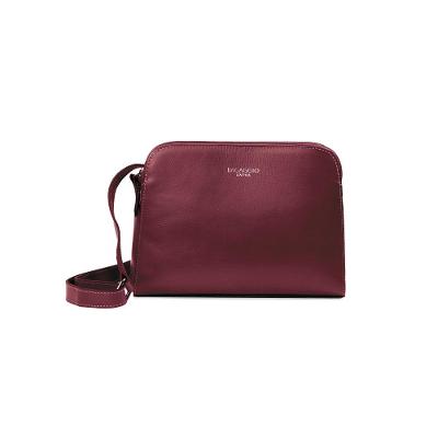Bolsa Feminina Transversal Média Premium Couro Soft Vinho