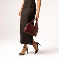 Bolsa Feminina Transversal Média Premium Couro Soft Vinho - 3