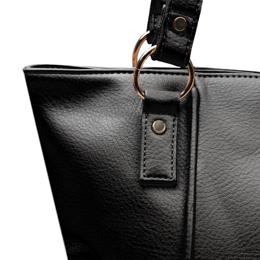 Bolsa Feminina Tote Rebite Preta - 4