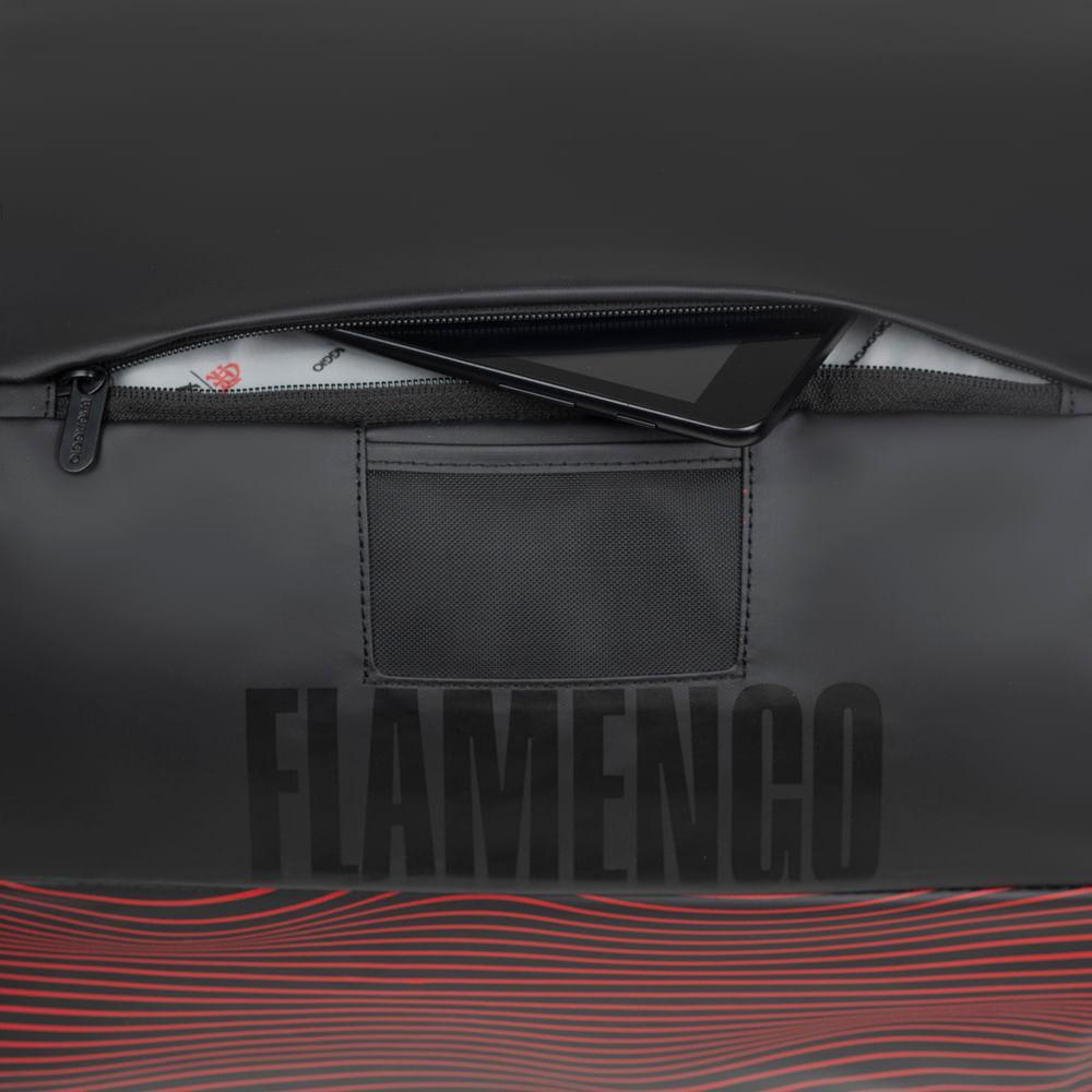Bolsa de Viagem Masculina Flamengo Oficial Grande Travel Preta - 7