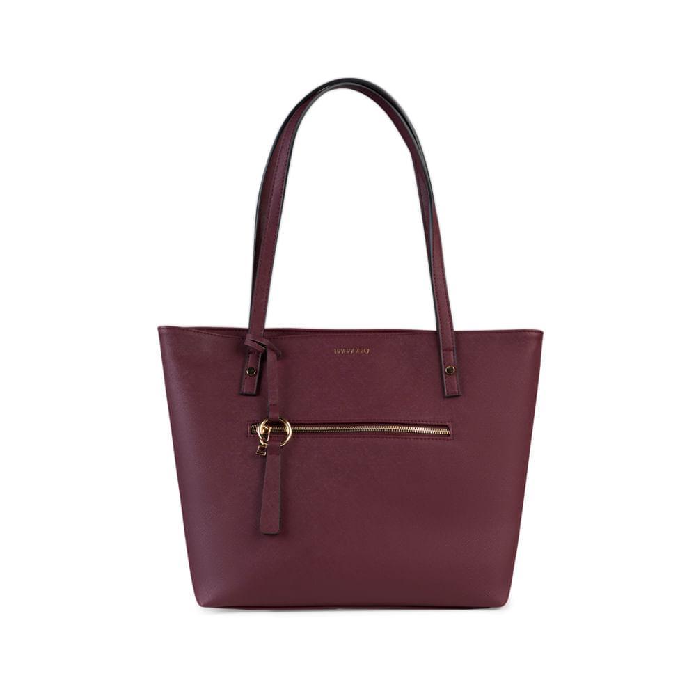 Bolsa Feminina Tote Saffiano Vinho - 1