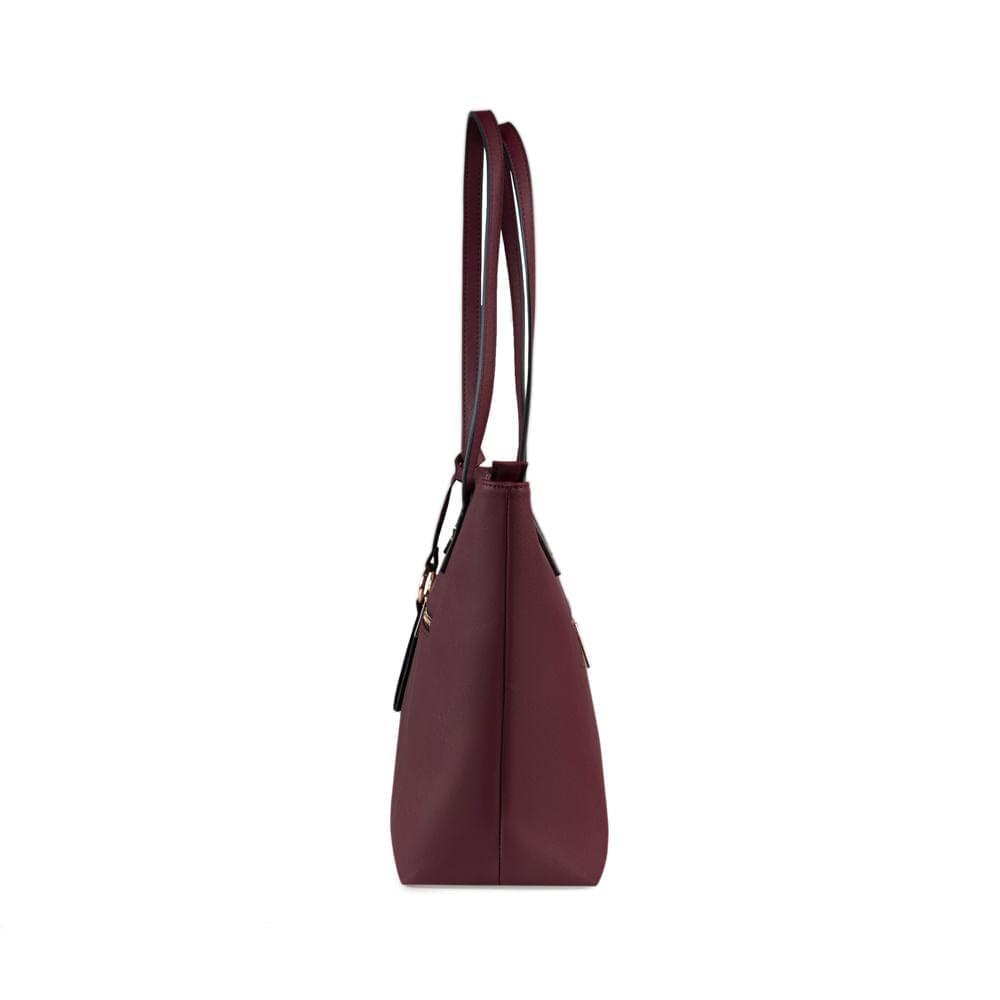 Bolsa Feminina Tote Saffiano Vinho - 7