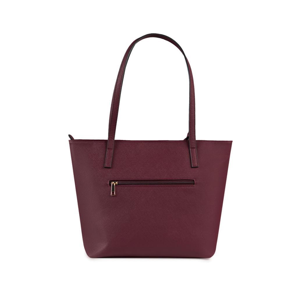 Bolsa Feminina Tote Saffiano Vinho - 8
