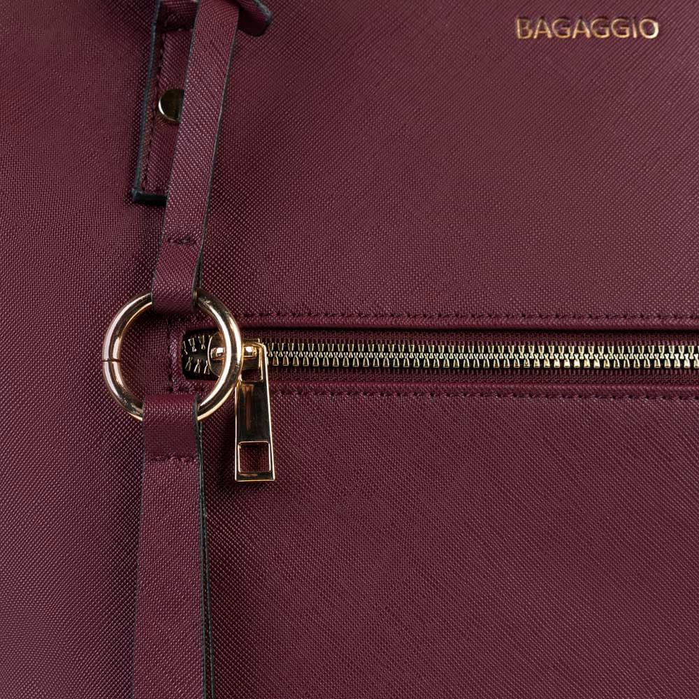 Bolsa Feminina Tote Saffiano Vinho - 9