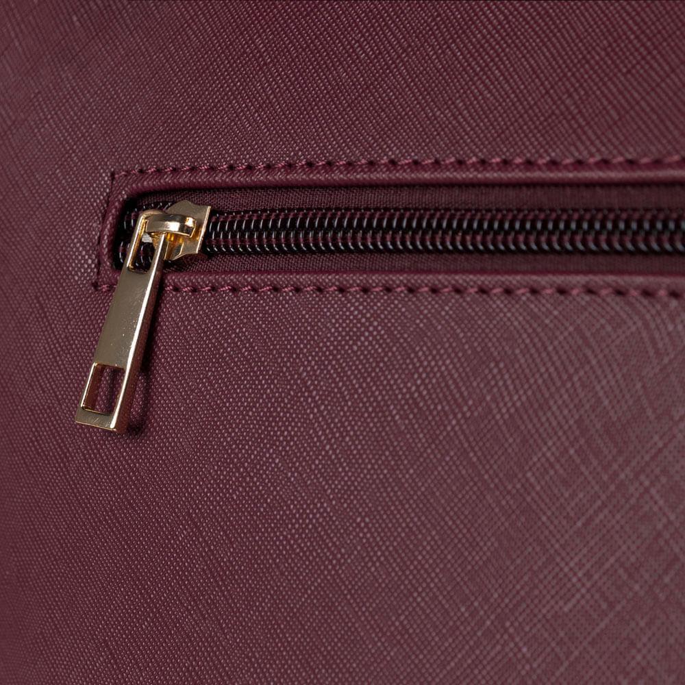 Bolsa Feminina Tote Saffiano Vinho - 10