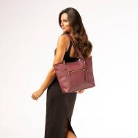 Bolsa Feminina Tote Saffiano Vinho - 2