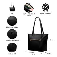 Bolsa Feminina Tote Saffiano Vinho - 3