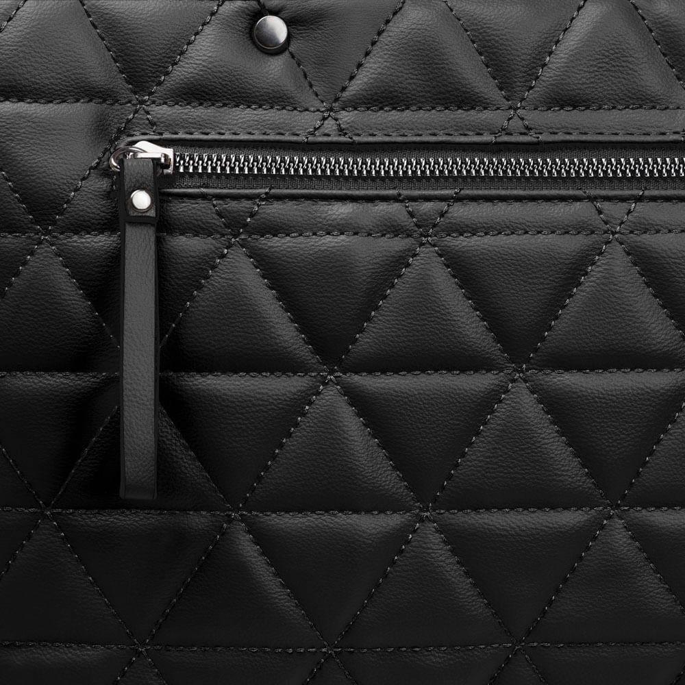 Bolsa Feminina Tote Matelassê Preta - 5