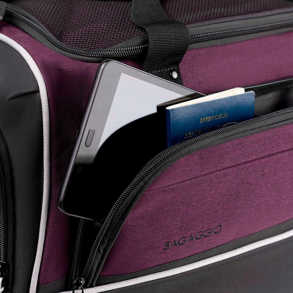 Bolsa de Viagem Grande Juvenil  Two Tone Vinho - 6