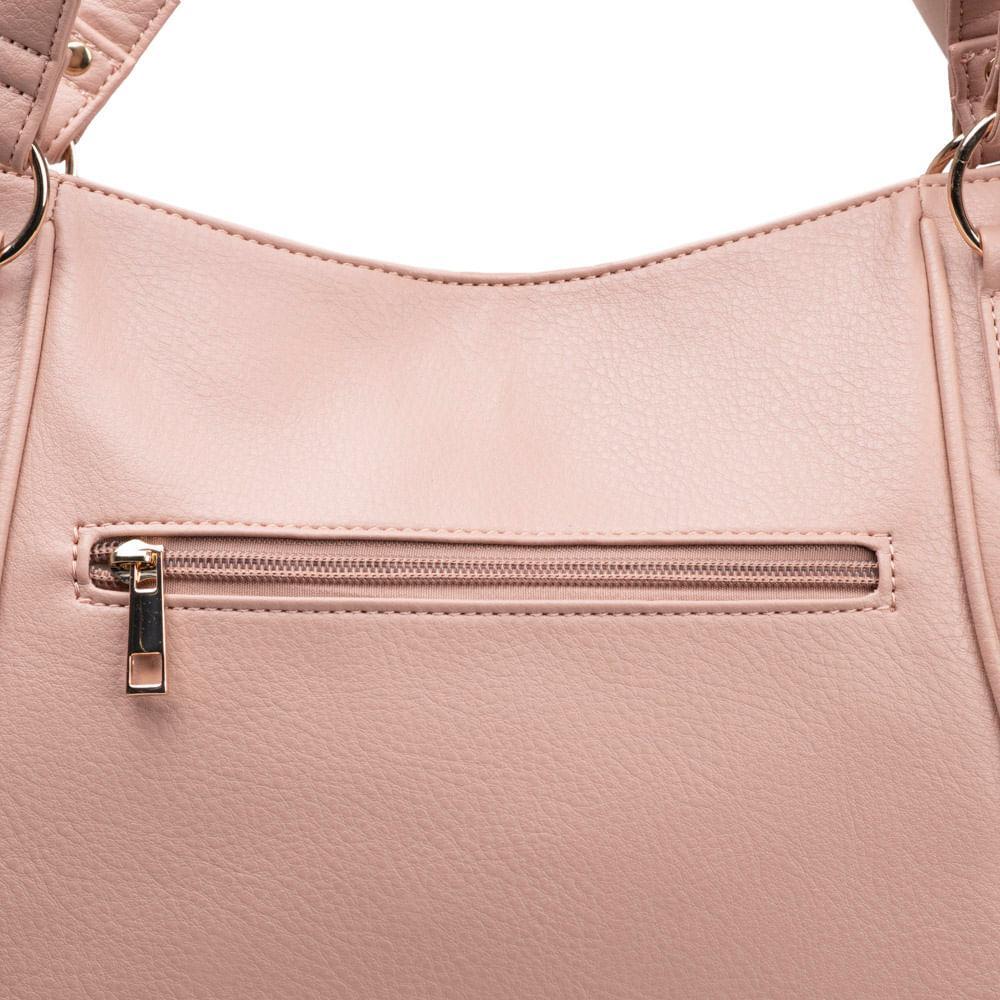Bolsa Feminina Tote Rebite Nude - 5