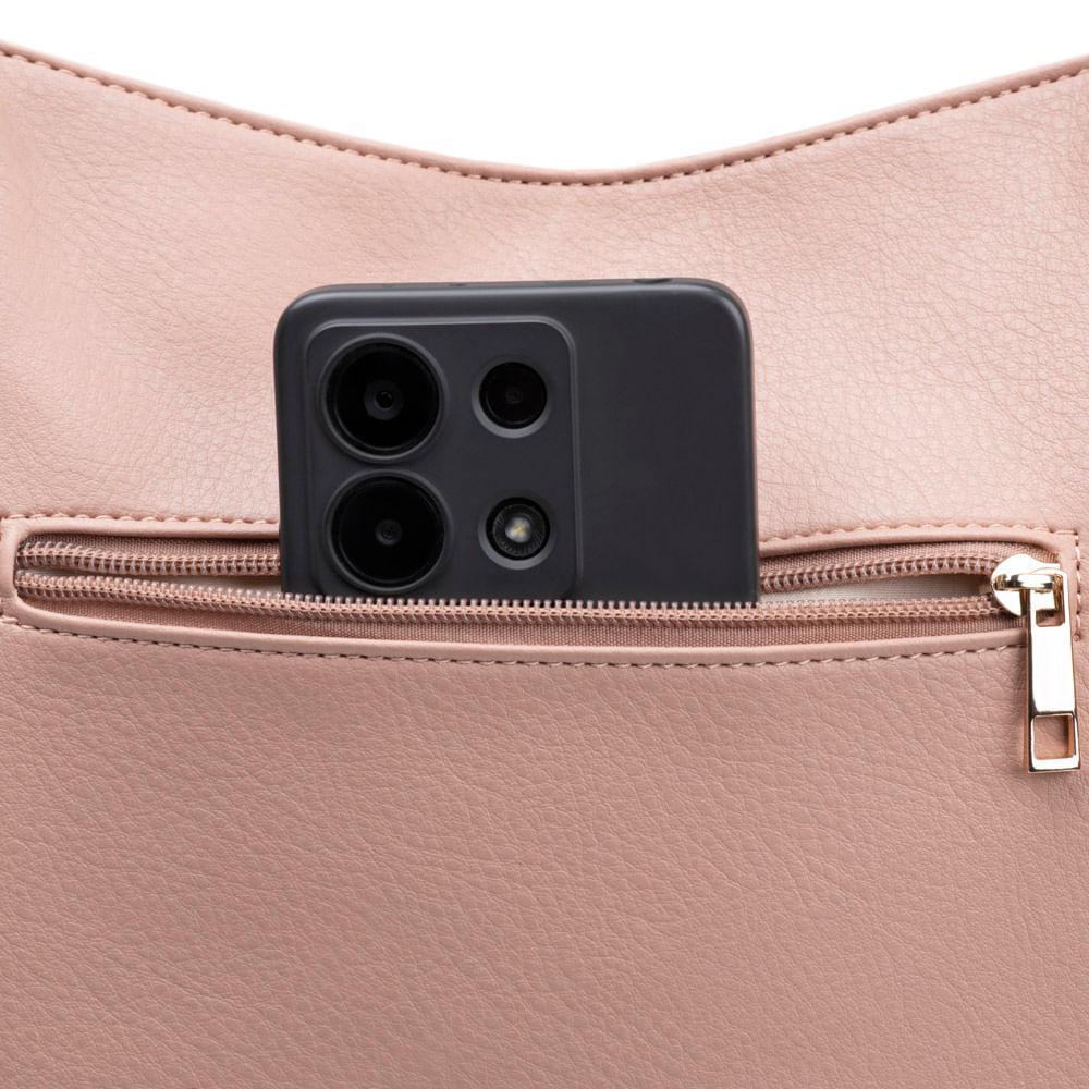 Bolsa Feminina Tote Rebite Nude - 6