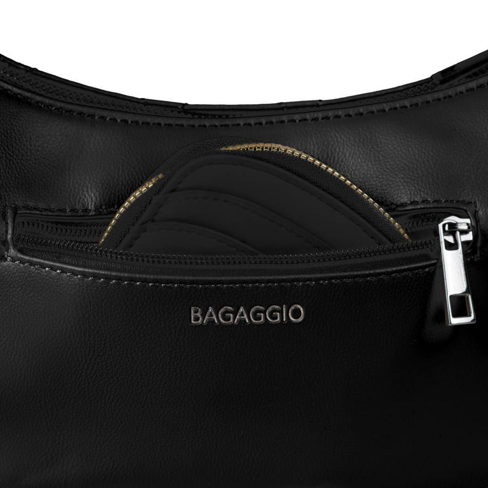 Bolsa Feminina Pequena Baguette Matelassê Preta - 9