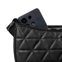 Bolsa Feminina Pequena Baguette Matelassê Preta - 10